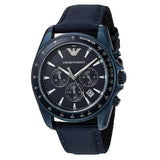Emporio Armani Sportivo Chronograph Blue Dial Blue Nylon Strap Watch for Men - AR6132 Authentic Buy Shop Now
