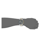 Emporio Armani Tazio Chronograph Blue Dial Gold & Silver Stainless Steel Strap Watch For Men - AR8030 Authentic Buy Shop Now