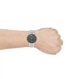 Emporio Armani Renato Quartz Black Dial Silver Steel Strap Watch For Men - AR11179 Authentic Buy Shop Now