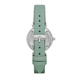 Emporio Armani Gianni T Bar Mother Of Pearl Blue Dial Blue Leather Strap Watch For Women - AR1959 Authentic Buy Shop Now