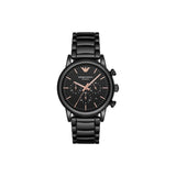Emporio Armani Luigi Ceramic Chronograph Black Dial Black Strap Watch For Men - AR1509 Authentic Buy Shop Now