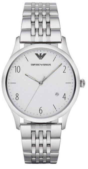 Emporio Armani Classic Silver Dial Silver Steel Strap Watch For Men - AR1867 Authentic Buy Shop Now