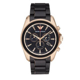 Emporio Armani Sigma Chronograph Black Dial Black SIlicon Strap Watch For Men - AR6066 Authentic Buy Shop Now