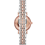 Emporio Armani Gianni T Bar Quartz White Dial Two Tone Steel Strap Watch For Women - AR80035 Authentic Buy Shop Now