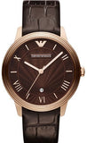 Emporio Armani Classic Quartz Brown Dial Brown Leather Strap Watch For Men - AR1613 Authentic Buy Shop Now