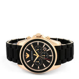 Emporio Armani Sigma Chronograph Black Dial Black SIlicon Strap Watch For Men - AR6066 Authentic Buy Shop Now