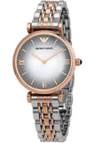 Emporio Armani Gianni T Bar Grey Dial Two Tone Stainless Steel Watch For Women - AR1725 Authentic Buy Shop Now