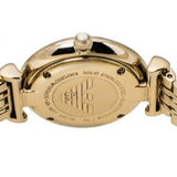 Emporio Armani Gianni T Bar Silver Dial Gold Stainless Steel Strap Watch For Women - AR1877 Authentic Buy Shop Now