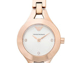 Emporio Armani Chiara Silver Dial Rose Gold Steel Strap Watch For Women - AR7362 Authentic Buy Shop Now