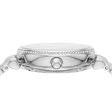Emporio Armani Gianni T-Bar Automatic Silver Dial Silver Steel Strap Watch For Women - AR60022 Authentic Buy Shop Now