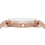 Emporio Armani Gianni T-Bar Crystals Silver Dial Rose Gold Steel Strap Watch For Women - AR11446 Authentic Buy Shop Now