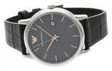Emporio Armani Luigi Quartz Gray Dial Brown Leather Strap Watch For Men - AR1996 Authentic Buy Shop Now