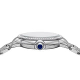 Emporio Armani Mia Three Hand Crystals Blue Dial Silver Steel Strap Watch For Women - AR11630 Authentic Buy Shop Now
