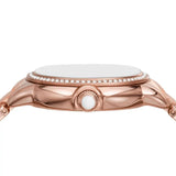 Emporio Armani Mia Three Hand Crystals Silver Dial Rose Gold Steel Strap Watch For Women - AR11633 Authentic Buy Shop Now