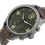 Tissot T Sport Chrono XL Green Dial Brown Leather Strap Watch For Men - T116.617.36.097.00 Authentic Buy Shop Now