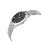 Calvin Klein Minimal Black Dial Silver Mesh Bracelet Watch for Women - K3M52151 Authentic Buy Shop Now