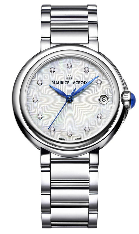 Maurice Lacroix Fiaba Mother of Pearl Dial Silver Steel Strap Watch for Women - FA1004-SS002-170-1 Authentic Buy Shop Now