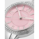 Fossil Virginia Pink Dial Silver Steel Strap Watch for Women - ES3504 Authentic Buy Shop Now