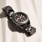 Fossil FB-01 Three-Hand Black Dial Black Ceramic Strap Watch for Women - CE1108 Authentic Buy Shop Now