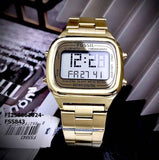 Fossil Retro Digital Gold Dial Gold Steel Strap Watch for Men - FS5843 Authentic Buy Shop Now