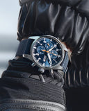 IWC Pilot's Automatic Chronograph 43mm Blue Dial Blue Calfskin Strap Watch for Men - IW377729 Authentic Buy Shop Now