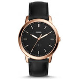 Fossil The Minimalist Black Dial Black Leather Strap Watch for Men - FS5376 Authentic Buy Shop Now