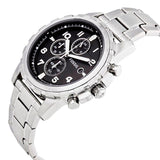 Fossil Dean Chronograph Black Dial Silver Steel Strap Watch for Men - FS4542 Authentic Buy Shop Now