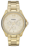 Fossil Cecile Chronograph Gold Dial Gold Steel Strap Watch for Women - AM4482 Authentic Buy Shop Now