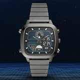 Fossil Retro Analog-Digital Black Dial Grey Steel Strap Watch for Men - FS5892 Authentic Buy Shop Now