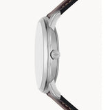 Fossil Neutra Minimalist Moonphase Silver Dial Brown Leather Strap Watch for Men - FS5905 Authentic Buy Shop Now