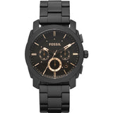 Fossil Machine Chronograph Black Dial Black Steel Strap Watch for Men - FS4682 Authentic Buy Shop Now