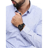 Fossil Neutra Chronograph Black Dial Black Leather Strap Watch for Men - FS5503 Authentic Buy Shop Now