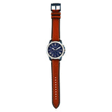 Fossil Grant Chronograph Blue Dial Brown Leather Strap Watch for Men - FS5151 Authentic Buy Shop Now