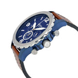Fossil Grant Chronograph Blue Dial Brown Leather Strap Watch for Men - FS5151 Authentic Buy Shop Now