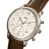 Fossil Neutra Chronograph White Dial Brown Leather Strap Watch for Men - FS5380 Authentic Buy Shop Now