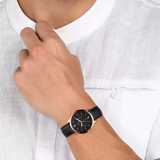 Fossil Neutra Chronograph Black Dial Black Leather Strap Watch for Men - FS5381 Authentic Buy Shop Now
