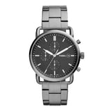 Fossil The Commuter Black Dial Grey Steel Strap Watch for Men - FS5400 Authentic Buy Shop Now