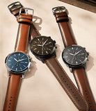 Fossil Townsman Chronograph Black Dial Brown Leather Strap Watch for Men - FS5338 Authentic Buy Shop Now