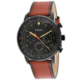 Fossil Goodwin Luggage Chronograph Black Dial Brown Leather Strap Watch for Men - FS5501 Authentic Buy Shop Now