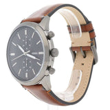 Fossil Townsman Chronograph Black Dial Brown Leather Strap Watch for Men - FS5280 Authentic Buy Shop Now