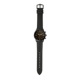 Fossil Goodwin Chronograph Black Dial Black Leather Strap Watch for Men - FS5585 Authentic Buy Shop Now