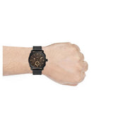 Fossil Machine Chronograph Black Dial Black Leather Strap Watch for Men - FS5586 Authentic Buy Shop Now