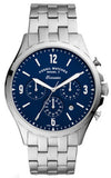 Fossil Forrester Chronograph Blue Dial Silver Steel Strap Watch for Men - FS5605 Authentic Buy Shop Now