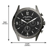 Fossil Forrester Chronograph Black Dial Grey Steel Strap Watch for Men - FS5606 Authentic Buy Shop Now