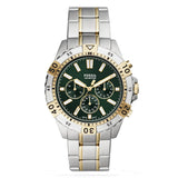 Fossil Garrett Chronograph Green Dial Two Tone Steel Strap Watch for Men - FS5622 Authentic Buy Shop Now