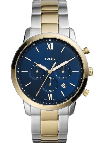 Fossil Neutra Chronograph Blue Dial Two Tone Steel Strap Watch for Men - FS5706 Authentic Buy Shop Now