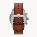 Fossil Grant Chronograph Blue Dial Brown Leather Strap Watch for Men - FS5184 Authentic Buy Shop Now