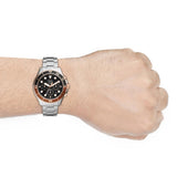 Fossil FB-03 Chronograph Black Dial Silver Steel Strap Watch for Men - FS5768 Authentic Buy Shop Now