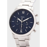 Fossil Neutra Chronograph Blue Dial Silver Steel Strap Watch for Men - FS5792 Authentic Buy Shop Now