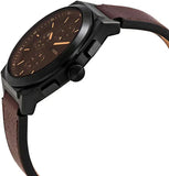 Fossil Everett Chronograph Black Dial Brown Leather Strap Watch for Men - FS5798 Authentic Buy Shop Now